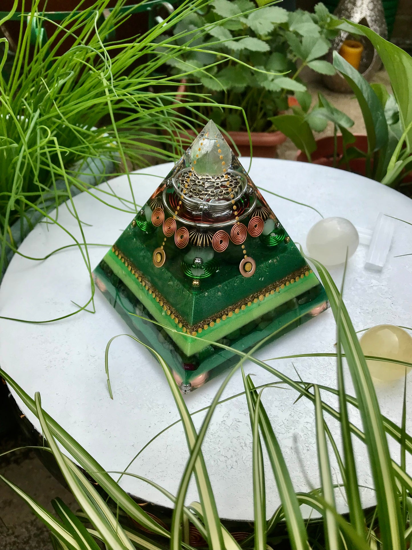 Green Aventurine Large Orgone pyramid