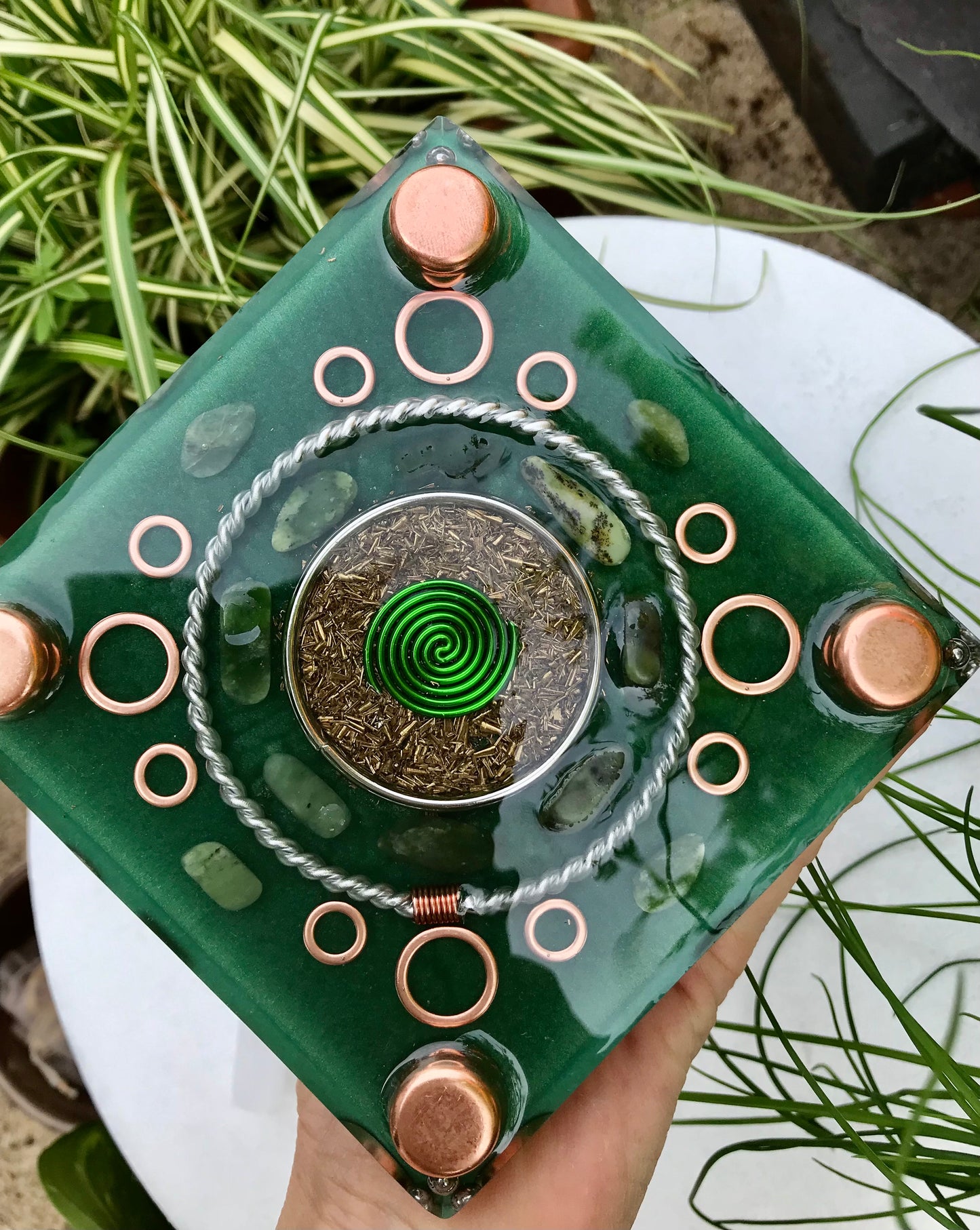 Green Aventurine Large Orgone pyramid
