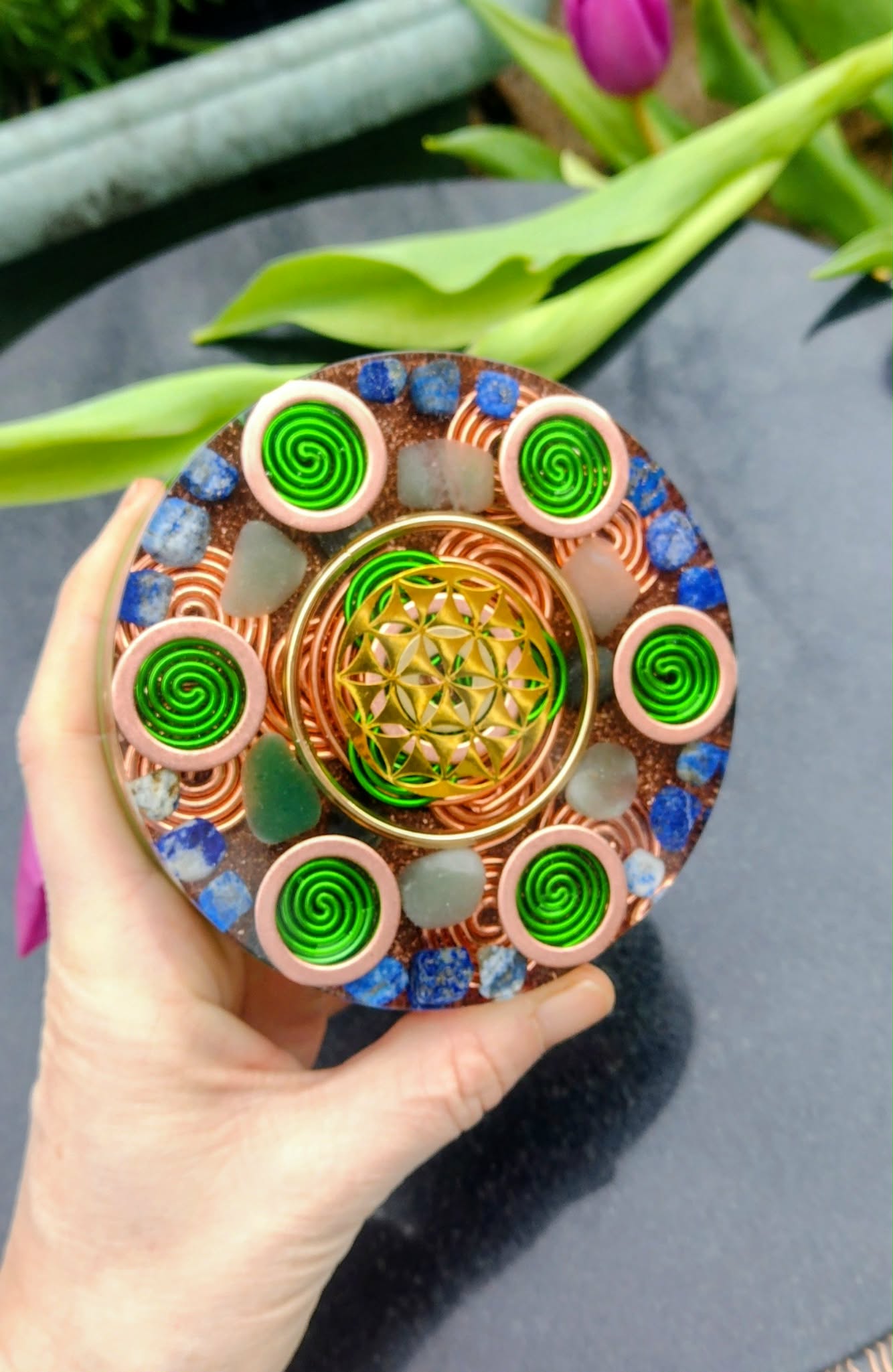 Flower of Life Orgone coaster
