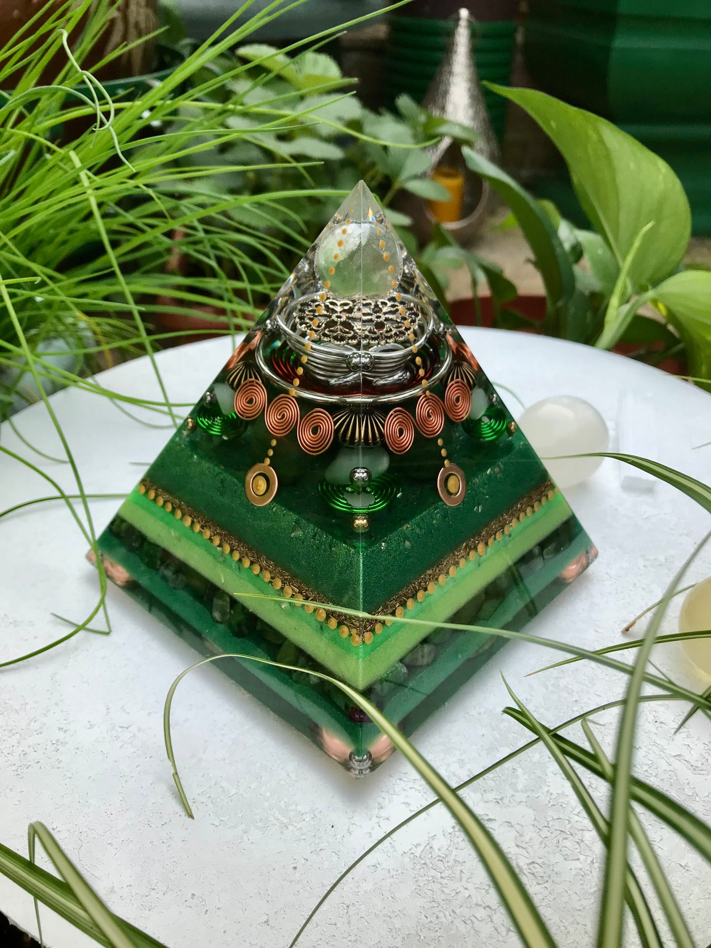 Green Aventurine Large Orgone pyramid