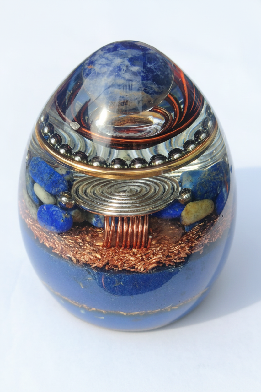 Lapis Lazuli and Sodalite large Orgone egg