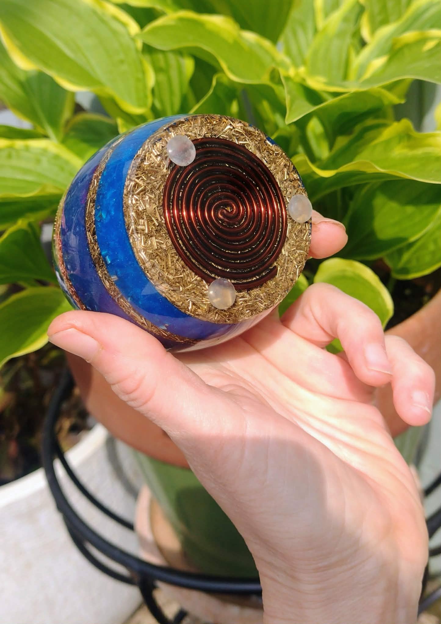 Lapis Lazuli and Sodalite large Orgone egg