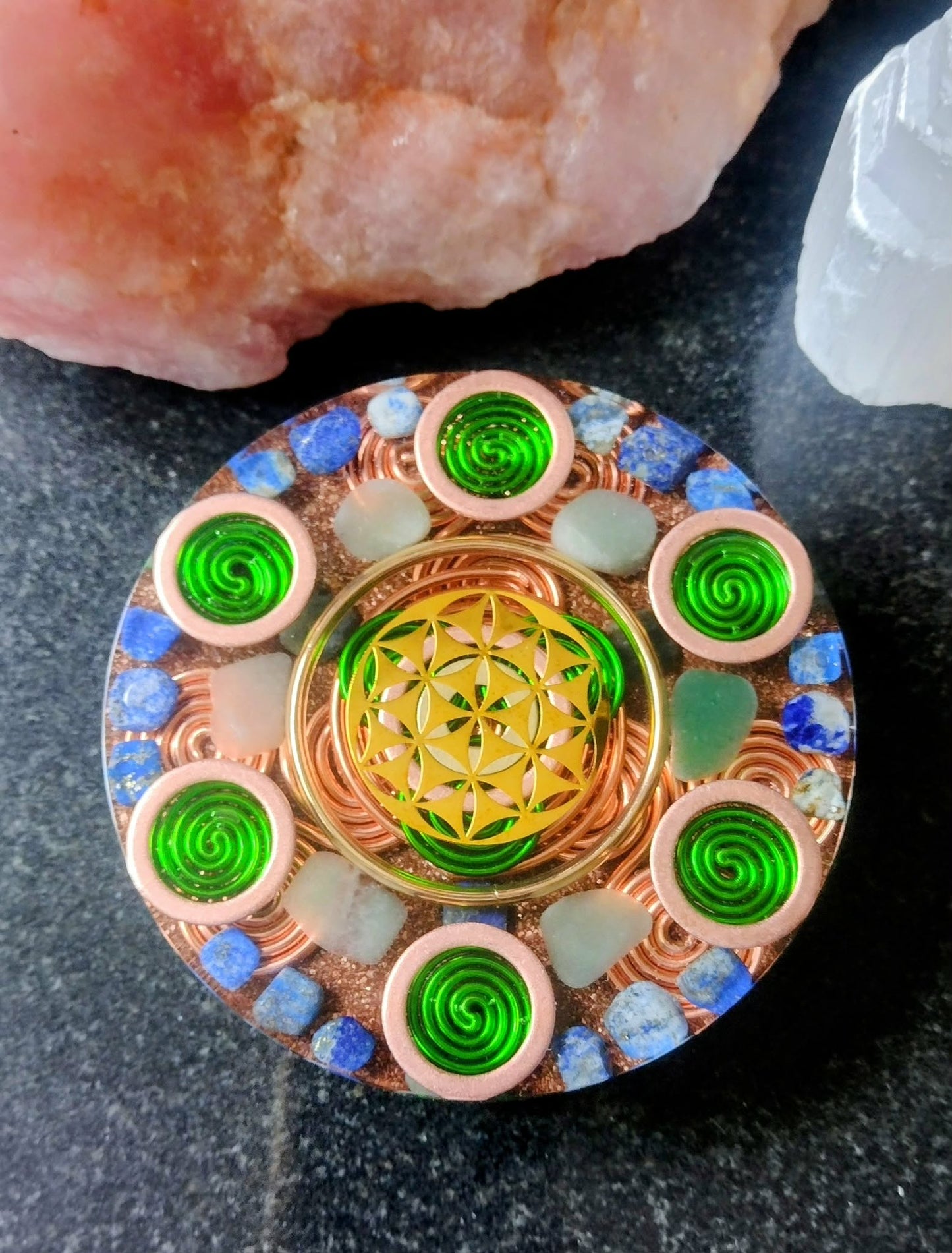 Flower of Life Orgone coaster