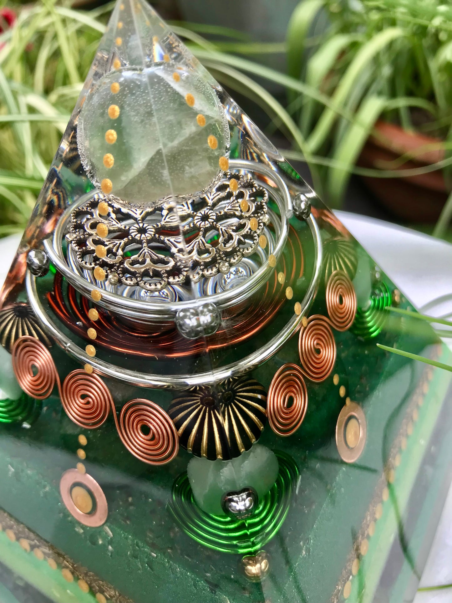 Green Aventurine Large Orgone pyramid